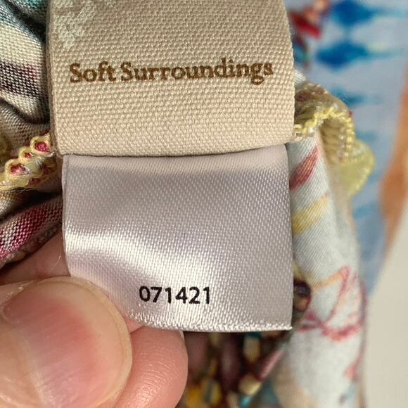 Soft Surroundings Fifi Velvet Embroidered 3/4 Flare Bell Sleeve Tunic Top - Picture 8 of 8